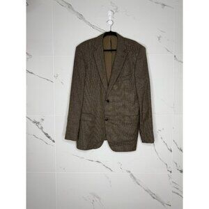 Hugo Boss Jacket Mens Brown Tweed Silk Wool Bertolucci Blazer Sport Coat 44R​